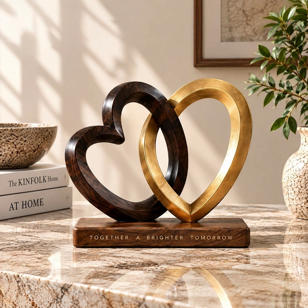 Doreqis™ Interlocking Hearts Sculpture