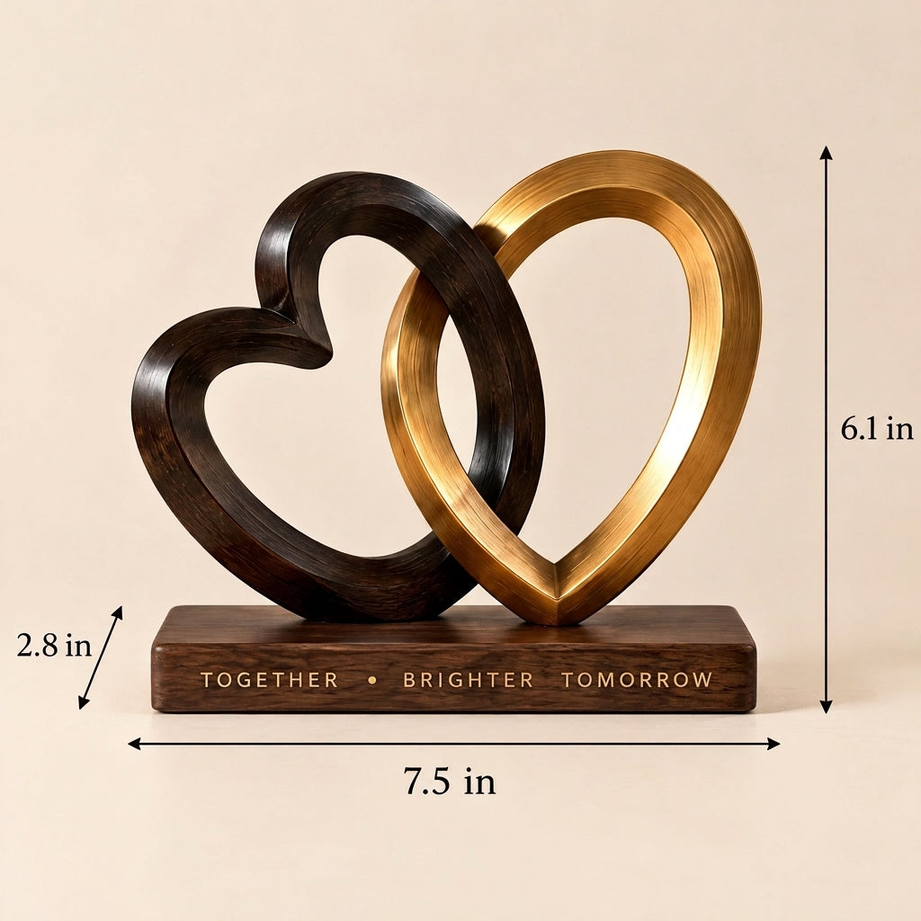 Doreqis™ Interlocking Hearts Sculpture