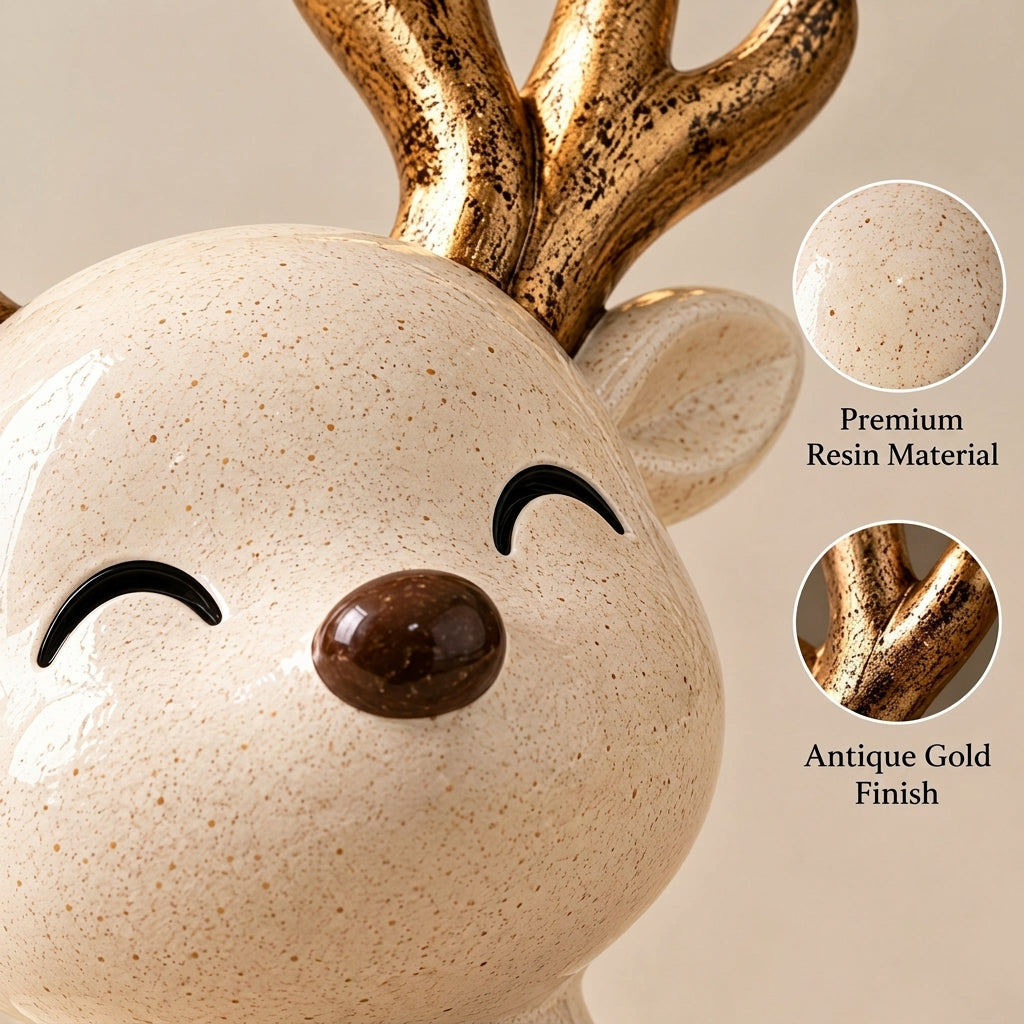 Doreqis™ Cozy Reindeer Sculpture