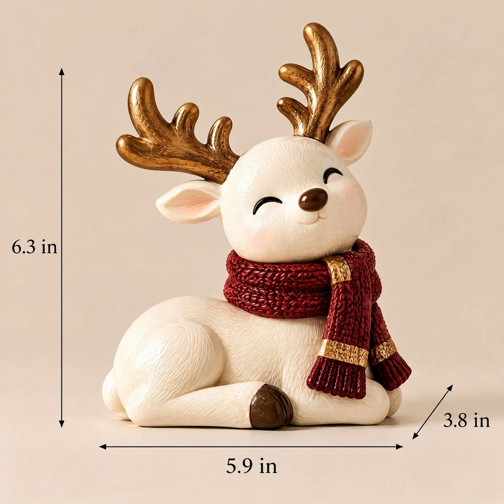 Doreqis™ Cozy Reindeer Sculpture
