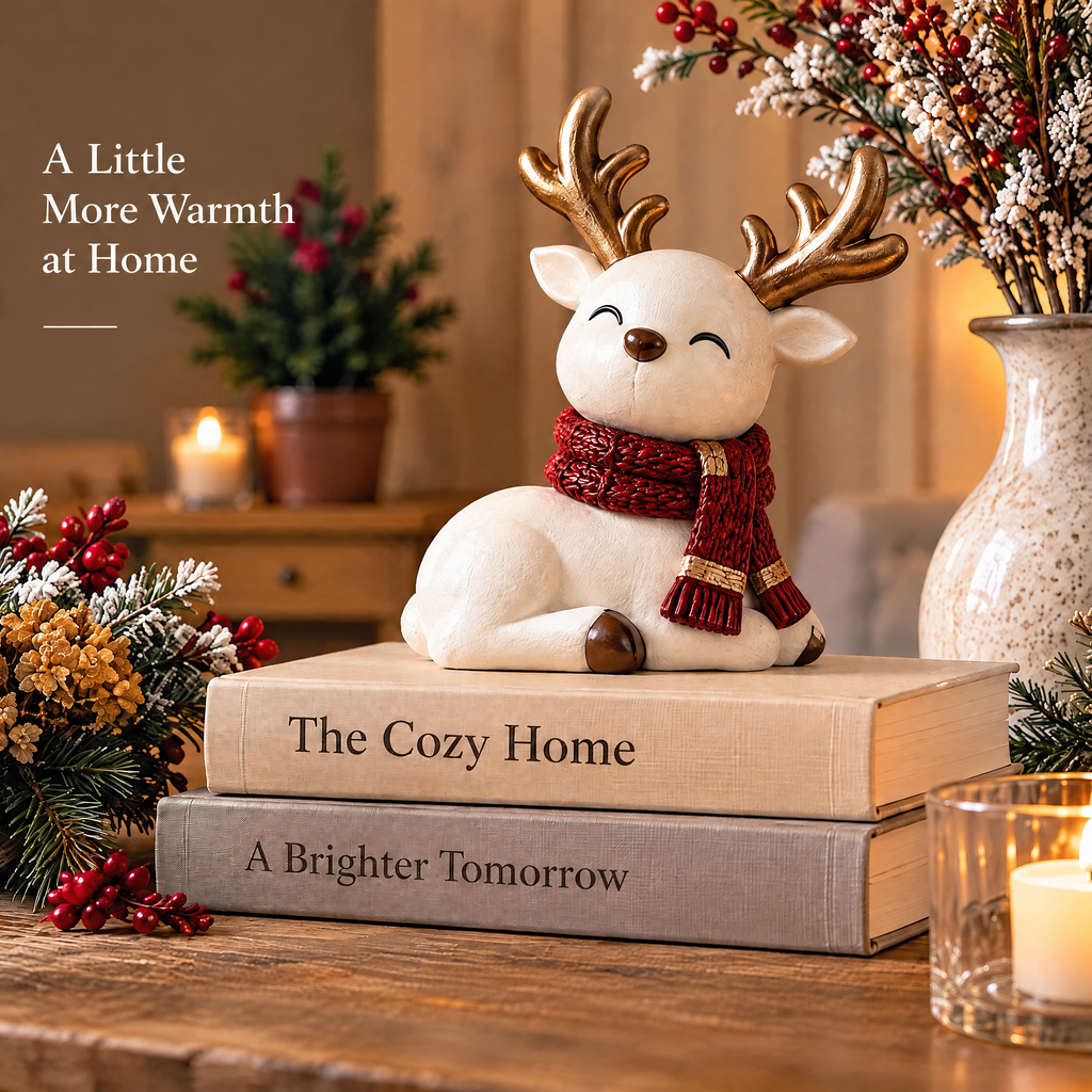 Doreqis™ Cozy Reindeer Sculpture